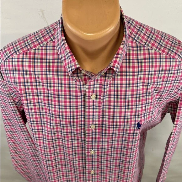 Ralph Lauren long sleeve button down collar shirt.  L - Picture 3 of 7